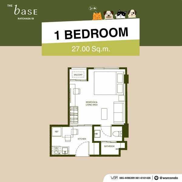 The Base Ratchada 19 คอนโด Pet-Friendly ทำเลรัชดาฯ ใกล้ MRT รัชดาภิเษก โทร 082-9946364 รูปที่ 10