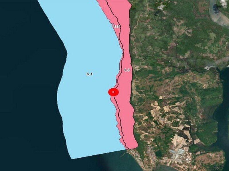 DSL-034 ขาย ที่ดิน ที่ดิน หาดศาลเจ้า จ.ตราด ตราด    4 ไร่ 2 งาน 1802 ตร.วา ใกล้กับ ห่างด่านพรมแดนคลองใหญ่ ประมาณ 4.5 กม. และ เกาะกูด ประมาณ 33 กม.