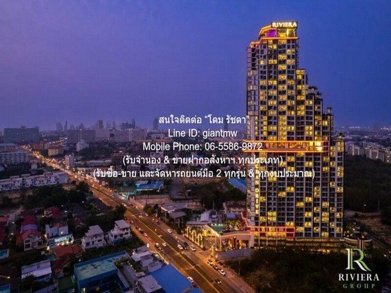 CONDO. The Riviera Ocean Drive 29 SQ.M. 1ห้องนอน1BATHROOM ใกล้ หาดจอมเทียน ราคา ดี
