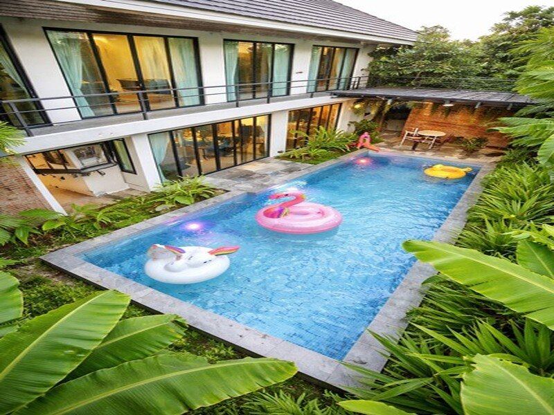 สันกำแพงสายใหม่ 3 นอน 4 น้ำ พูลวิลล่าหรูให้เช่า ใกล้โลตัส สันกำแพง 700 ม.168 ตร.ม. เชียงใหม่