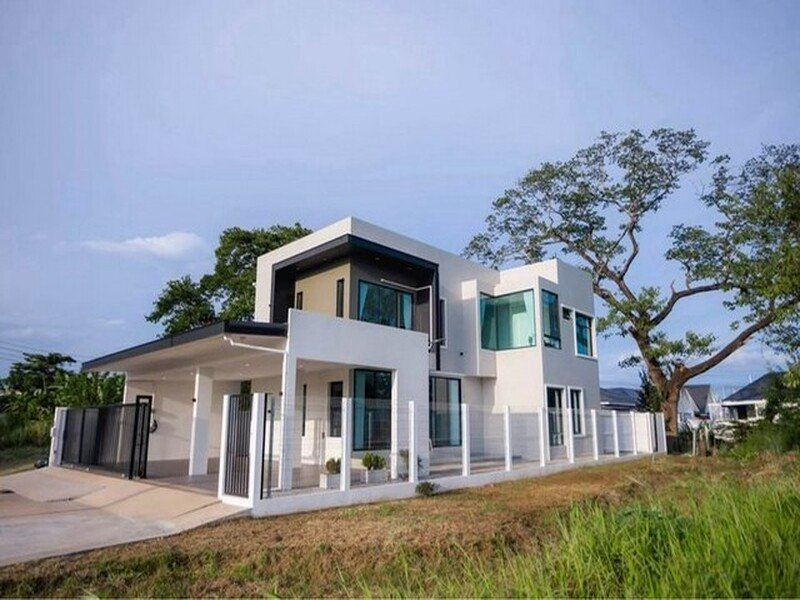 บ้านเดี่ยว 2 ชั้น วิวภูเขา หลังบ้านติดน้ำ ทำเลดี แม่เหียะ