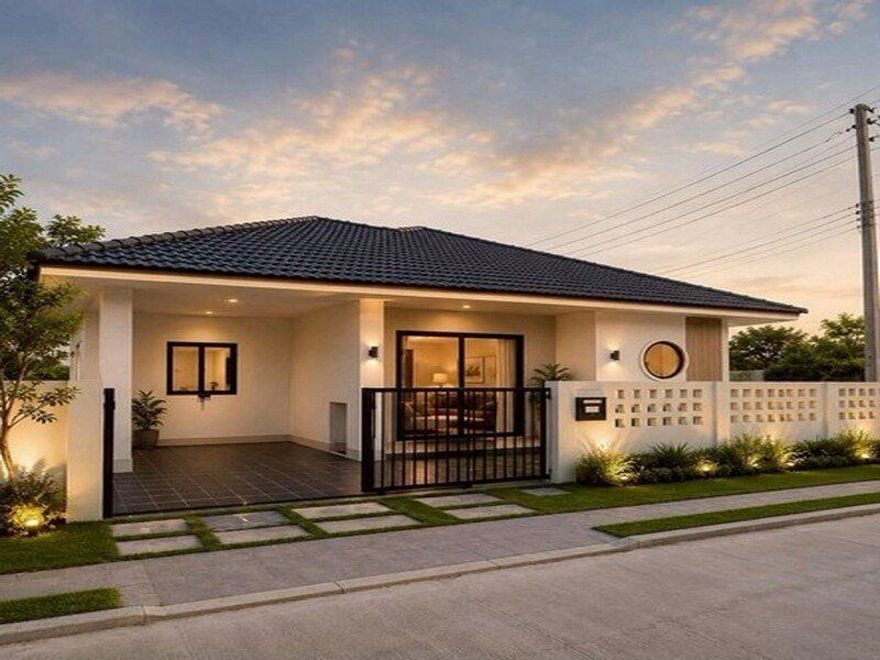 บ้านสร้างใหม่ เดินทางสะดวก เข้าเมืองง่าย สันทราย