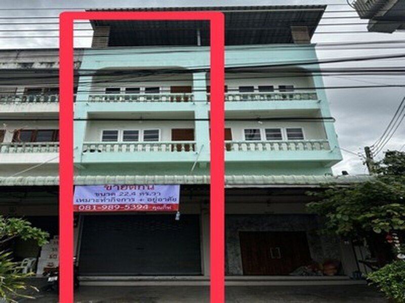 ให้เช่าอาคารพาณิชย์ อัมพวา 3.5 ชั้น ติดถนนสมุทรสงคราม-บางแพ | ตรงข้ามวัดบางกระพ้อม ใกล้วัดจุฬามณี–ตลาดน้ำอัมพวา ค่าเช่า 10,000 บาท/เดือน