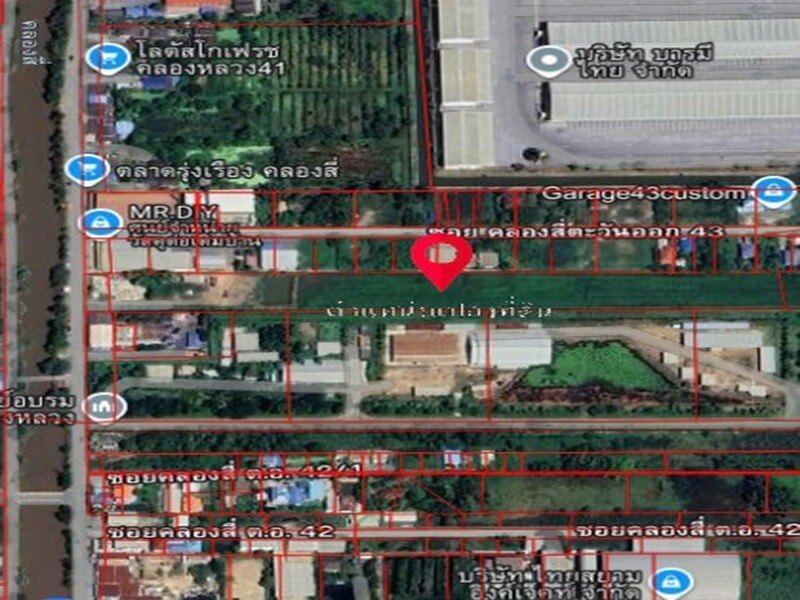ขายที่ดิน  9-3-8.5 ไร่ ซอยคลองสี่ตะวันออก43  คลองหลวง  ปทุมธานี