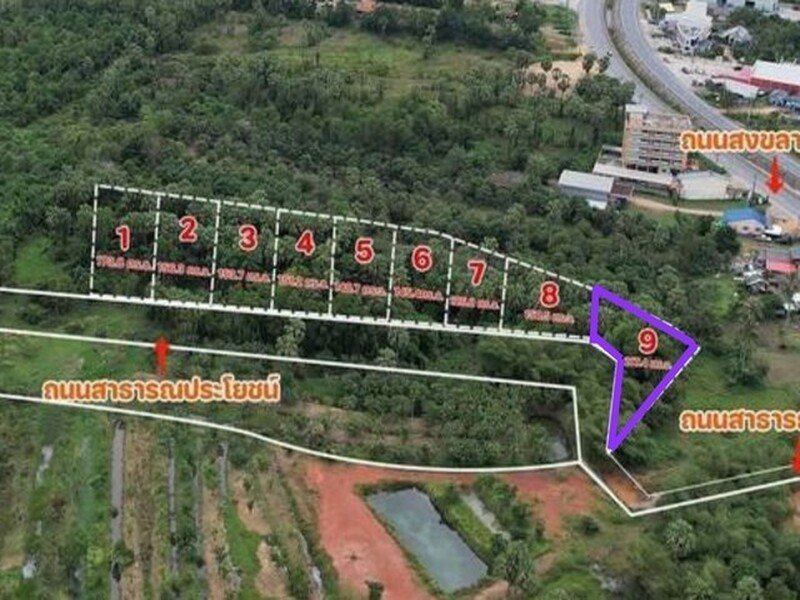 ขายที่ดินสิงหนคร สงขลา แปลง 9 วิวภูเขา 217.4 ตารางวา ติดถนนใหม่ เหมาะสร้างบ้านสวน คาเฟ่ หรือซื้อเก็บลงทุน