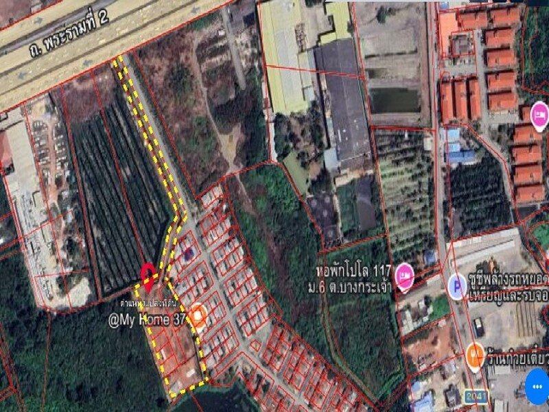 ขายที่ดินเปล่า เนื้อที่ 5-2-7 ไร่ พระราม 2 ใกล้กรุงเทพ บางบอน–หนองแขม