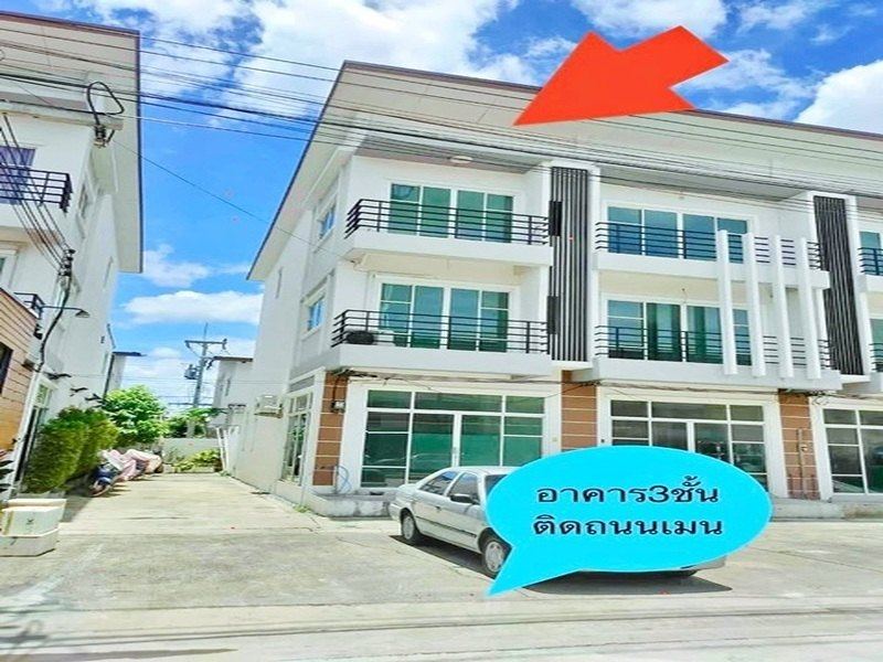 อาคาร 3 ชั้น หลังมุม เศรษฐกิจ-คลองครุ ทำเลศักยภาพ วัดศรีเมือง 990ม. เมืองสมุทรสาคร 2-3นอน 3น้ำ 18 ตร.ว. ติดถนนเศรษฐกิจสายหลัก กว้าง 20 เมตร