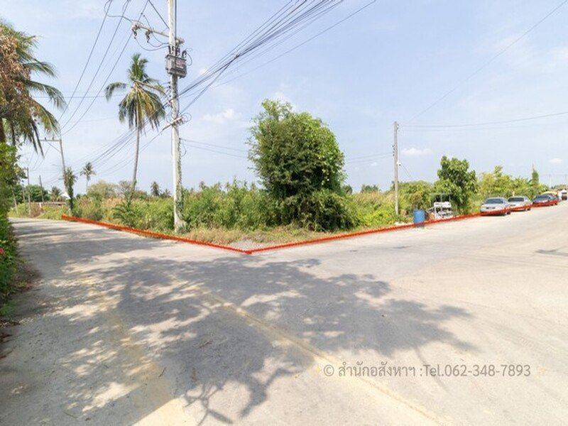 ขายที่ดินทำเลทอง ต.คลองใหม่ สามพราน นครปฐม ติดถนน 2 ด้าน