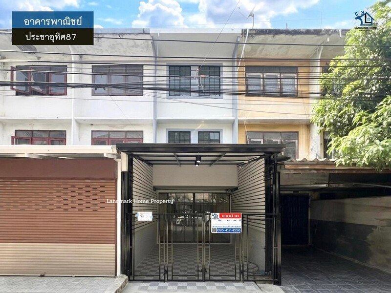 lN-106 ขายอาคารพาณิชย์ 3 ชั้น ซอยประชาอุทิศ87 รีโนเวทใหม่ สไตล์โมเดิร์น ทำเลดี เดินทางสะดวก พื้นที่ 19 ตรว 3 โถง 2 ห้องน้ำ