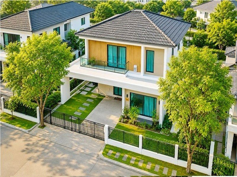 แยกสุขาภิบาล 5 สายไหม คลองสามวา 60 ตร.ว. คฤหาสน์ บ้านเดี่ยว2ชั้น 4 นอน 5 น้ำ ใกล้รร.วัดหนองใหญ่ 1.2 กม. บ้านหรูพร้อมอยู่