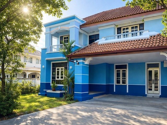 รร.วัดขุมทอง 700 ม ตลาดตั้งเจริญ 4.3กม. ถ.ขุมทอง-ลุมโตยติง.ให้เช่าบ้านเดี่ยว 2 ชั้น 70ตร.วา.มีเฟอร์ 3นอน 3น้ำ