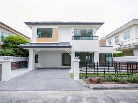 คาซ่าวิลล์ ราชพฤกษ์ รัตนาธิเบศร์ 2  หน้าบ้านไม่ชนใคร เป็นส่วนตัว เงียบสงบ