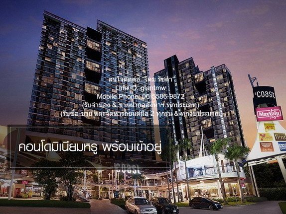 condo. The Coast Bangkok 58 ตรม 2 Bedroom 22000 BAHT. ใกล้ ตลาดสี่แยกบางนา น่าอยู่