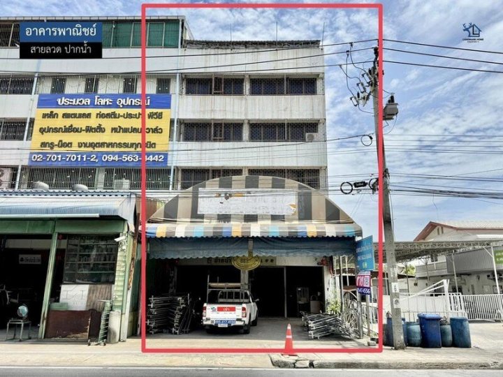 LM26-0108 ปล่อยเช่า อาคารพาณิชย์ 2คูหา สายลวด ปากน้ำ สมุทรปราการ 4นอน 3น้ำ เนื้อที่รวม 47.2 ตรว