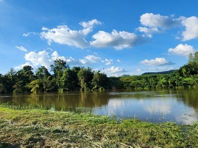 ขายที่ดินติดแม่น้ำแควน้อย เมืองกาญจนบุรี 17 ไร่ พร้อมบ้านริมน้ำสวยๆ พร้อมปลูกต้นทุเรียน และผลไม้อื่นๆ ไว้แล้ว  ใกล้แหล่งชุมชน