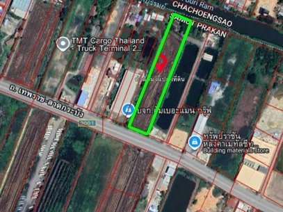 ขายที่ดินติดถนนเทพราช-ลาดกระบัง อำเภอบางบ่อ จังหวัดสมุทรปราการ เนื้อที่ 6 ไร่ 2 งาน