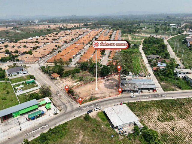 ขายที่ดินติดถนนหลัก หนองไม้แก่น พัทยา ใกล้หมู่บ้านรวิพร ทำเลธุรกิจ TP-L1816