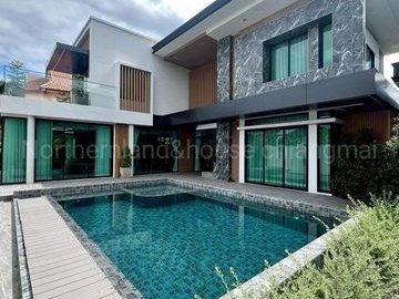 พูลวิลล่าให้เช่า 150,000 บาท/ขาย 18.5 ล้าน #โซนรวมโชค #บ้านหรูสไตล์พูลวิลล่า #รีโนเวทใหม่ ด้านหลังเป็น #วิวดอยโล่ง สงบ ไม่ติดบ้านใคร