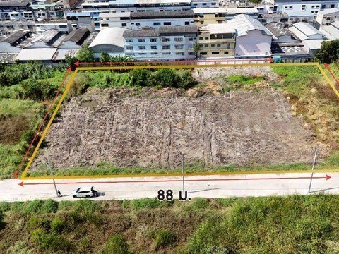 ที่ดิน 4 ไร่ ซอย เทียนทะเล 26 - บางขุนเทียน ทำเลดีมาก เข้าซอยเพียง 400 เมตร