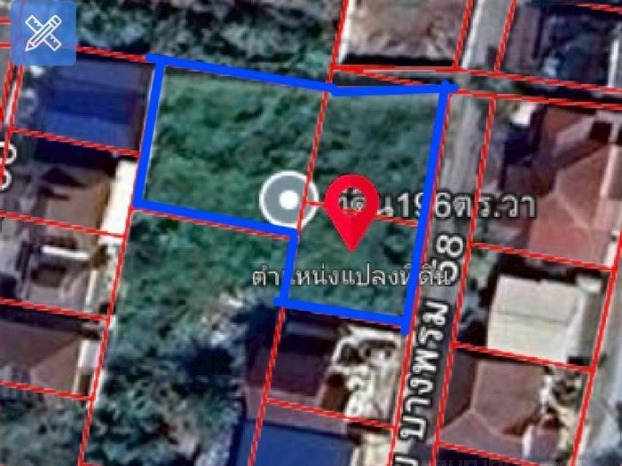 ขายที่ดินเปล่า ราคาคุ้มค่า เนื้อที่ 196 ตรว ซอยบางพรม 58 ย่านราชพฤกษ์ ​ขนาดที่ดินกำลังดี มีความเป็นส่วนตัว - ghd000809