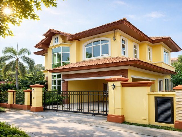 ภัสสร ติดถนนรังสิต-นครนายก คลอง 3  พร้อมบ่อปลาขนาดใหญ่ รร.นานาชาติสยาม 1.2 กม. 4นอน 118 ตร.วา. 310ตร.ม.ช่าบ้าน 2 ชั้น  5 น้ำ