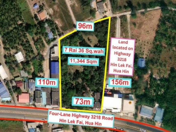 DSL-067 ขาย ที่ดิน ที่ดิน หินเหล็กไฟ หัวหิน ประจวบคีรีขันธ์ 7 ไร่ 2836 ตร.วา ประจวบคีรีขันธ์    17500000 บาท ใกล้กับ ห่างจากสี่แยกบายพาสหัวหิน สามารถเชื่อมไปถนนชะอำ-ปราณบุรี 3.4 กม