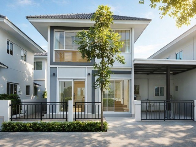 เช่าบ้าน2 ชั้น บ้านสวย 35ตร.วา. เทพารักษ์-ตำหรุ ถูกที่สุด ลลิล ตลาดบางพลีใหญ่ 2.4 กม. 141ตร.ม. 3นอน 2น้ำ