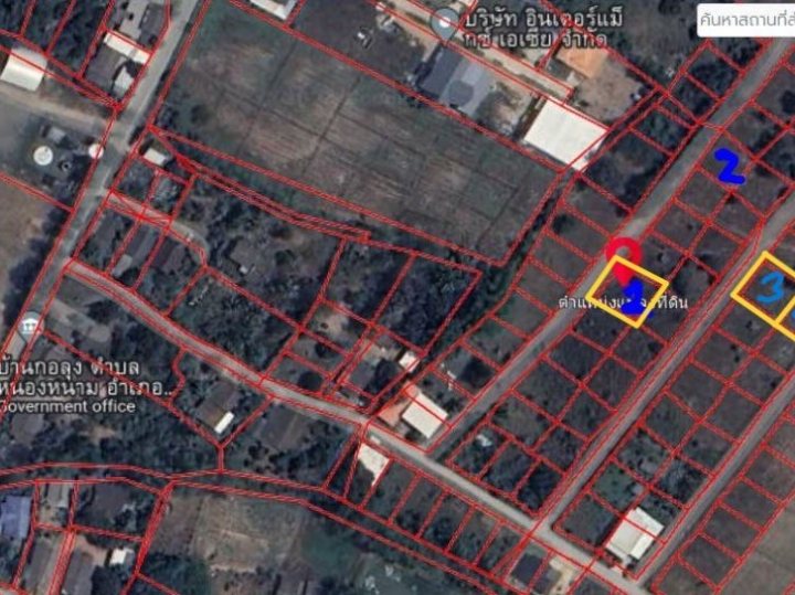 ขายที่ดิน 65ตรว.เริ่ม 270,000บ. มี 3แปลง สาธารณูปโภคครบ บ้านกอลุง ต.หนองหนาม อ.เมือง ลำพูน
