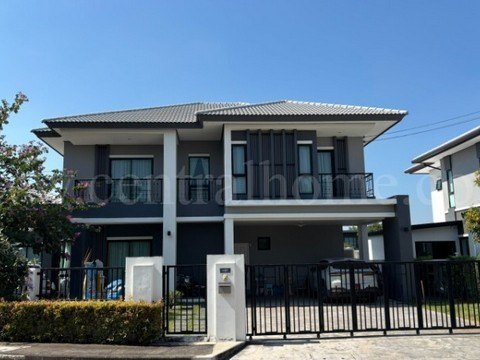 บ้านเดี่ยว บ้านฟ้ากรีนเนอรี่ทิวา ปิ่นเกล้า-สาย 5 แปลงมุม หน้าสวน