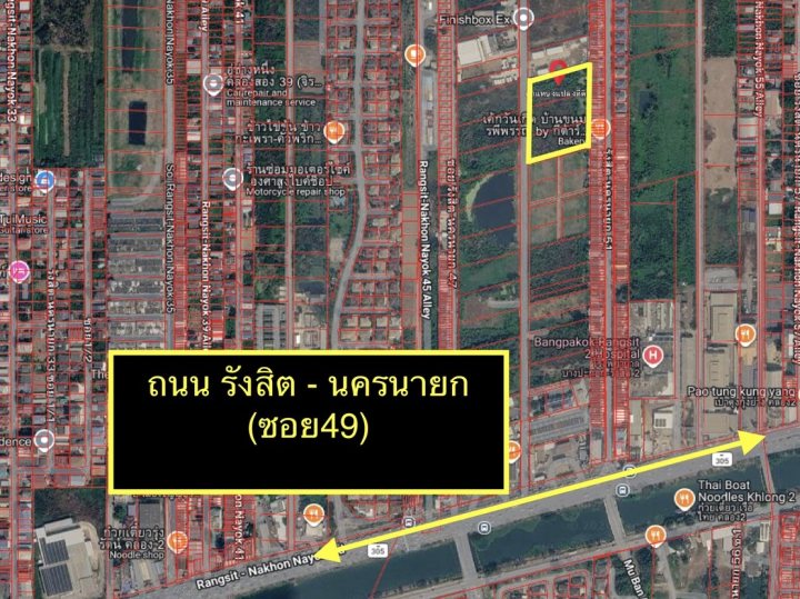 ขายที่ดิน ซอยรังสิต-นครนายก 49 (คลอง 2) ธัญบุรี ปทุมธานี ขนาด 5ไร่ 3งาน 19ตร.ว. ทำเลรองรับเมกะโปรเจกต์ Central โทร 082-2291771